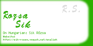 rozsa sik business card